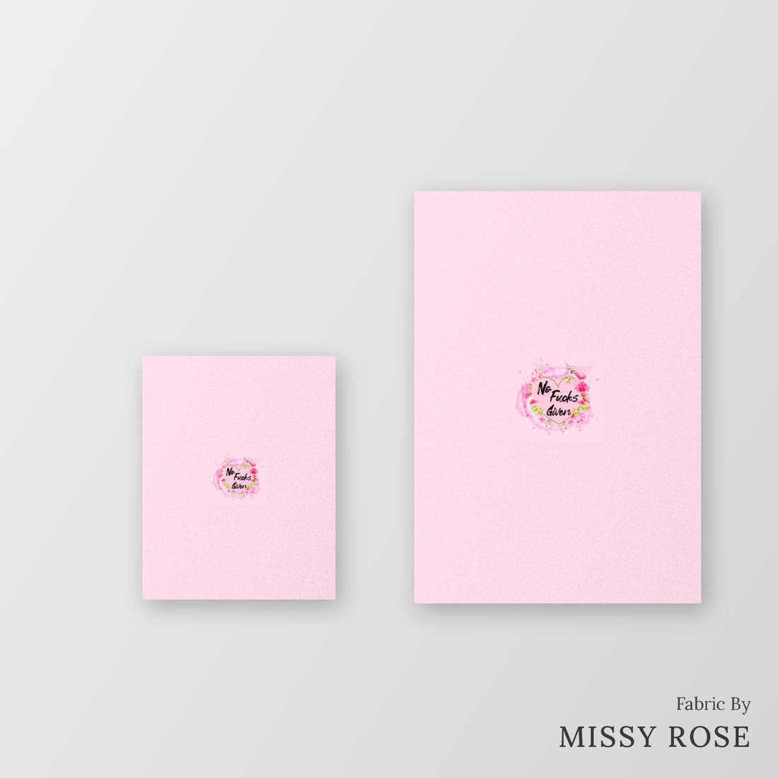 Profanity Fabric Panel 294 – universal and adult panel sizes side by side | Fabric by Missy Rose