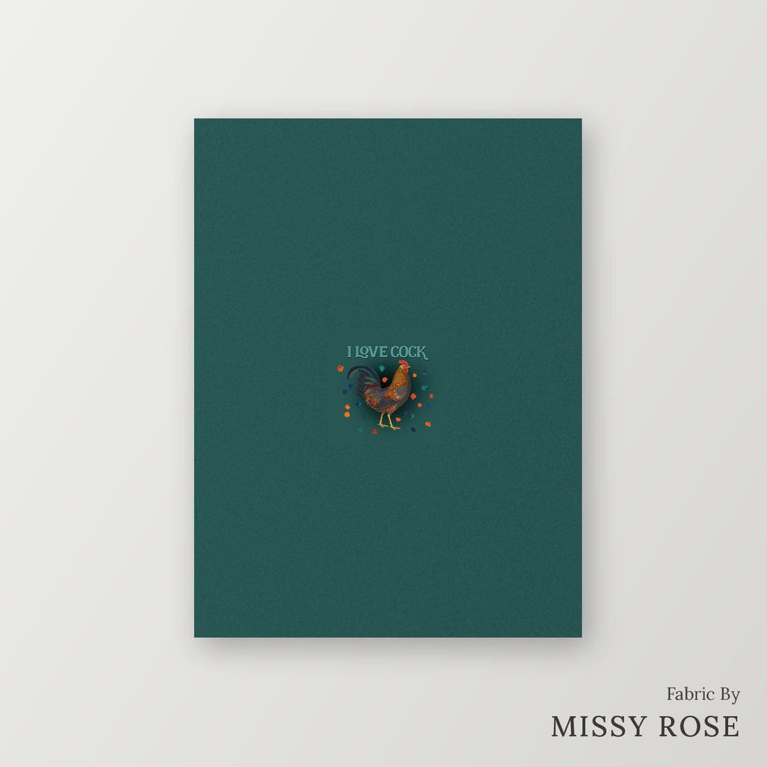 Profanity Fabric Panel 296 – printed fabric panel with centred picture, custom printed to order | Fabric by Missy Rose