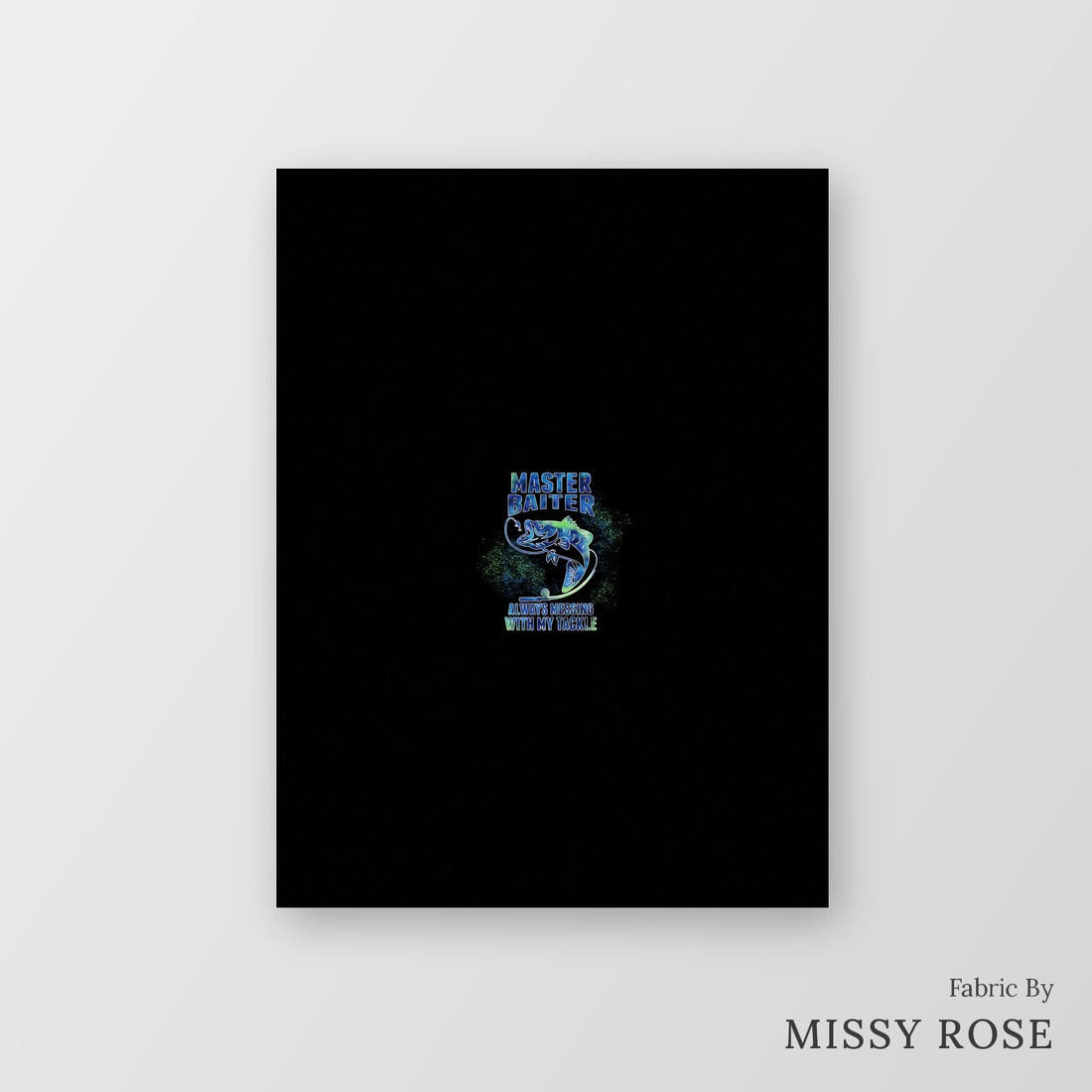 Profanity Fabric Panel 297 – printed fabric panel with centred picture, custom printed to order | Fabric by Missy Rose
