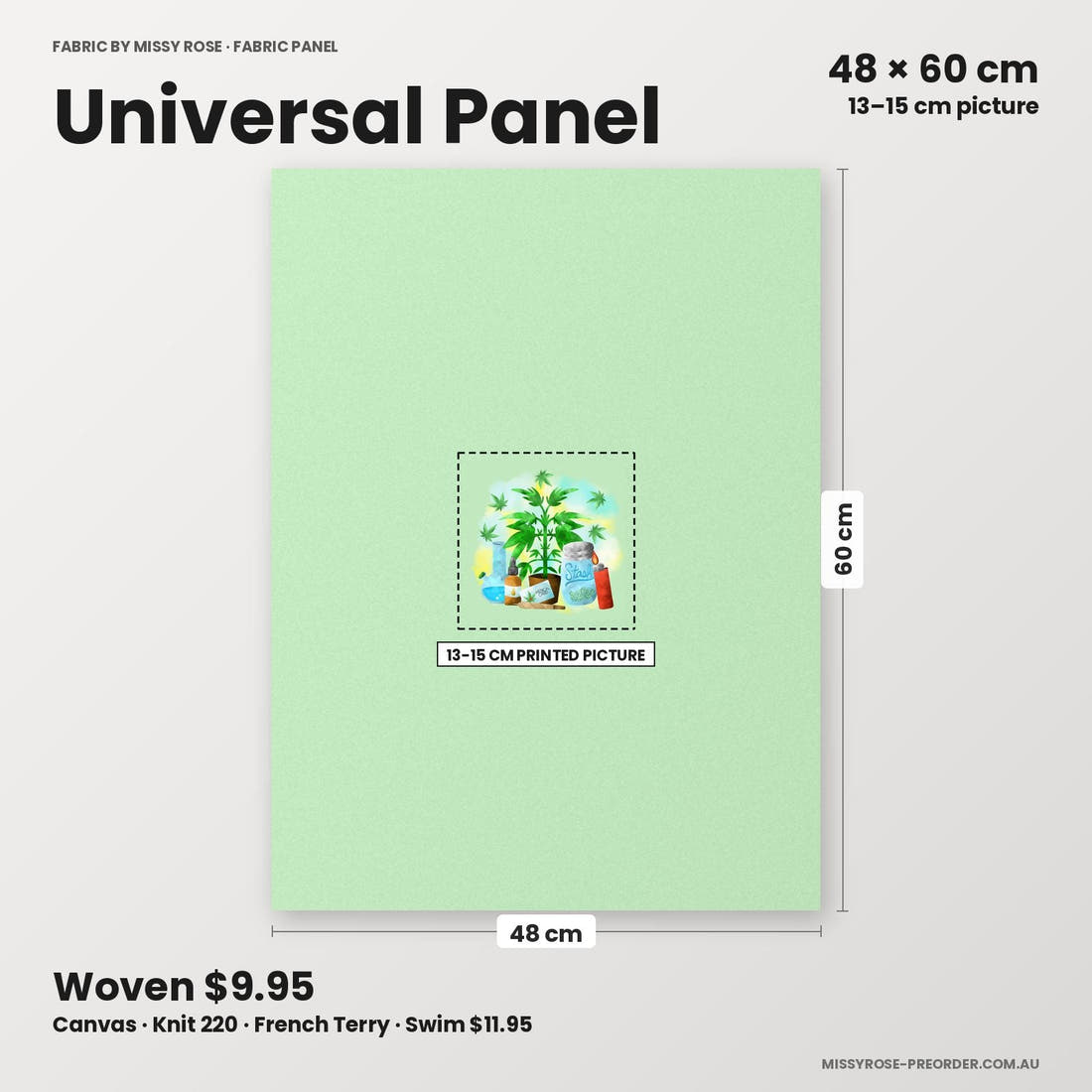 Profanity Fabric Panel 298 universal panel sizing – 13–15 cm printed picture on 48 × 60 cm fabric | Fabric by Missy Rose