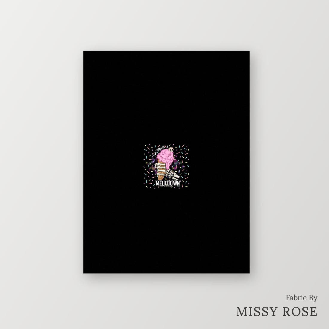 Profanity Fabric Panel 299 – printed fabric panel with centred picture, custom printed to order | Fabric by Missy Rose