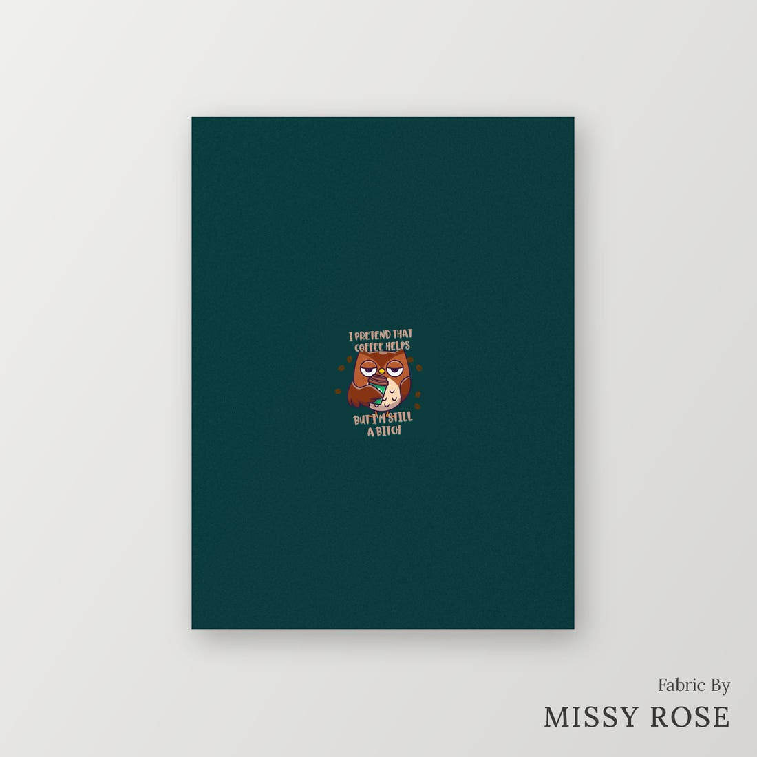 Profanity Fabric Panel 30 – printed fabric panel with centred picture, custom printed to order | Fabric by Missy Rose