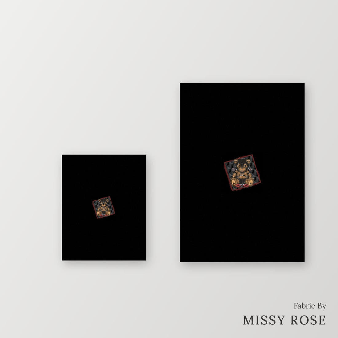 Profanity Fabric Panel 300 – universal and adult panel sizes side by side | Fabric by Missy Rose