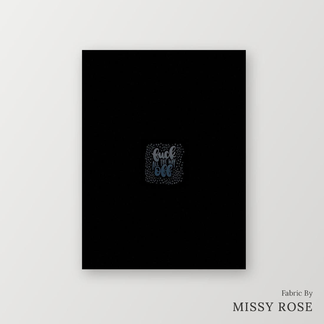 Profanity Fabric Panel 301 – printed fabric panel with centred picture, custom printed to order | Fabric by Missy Rose