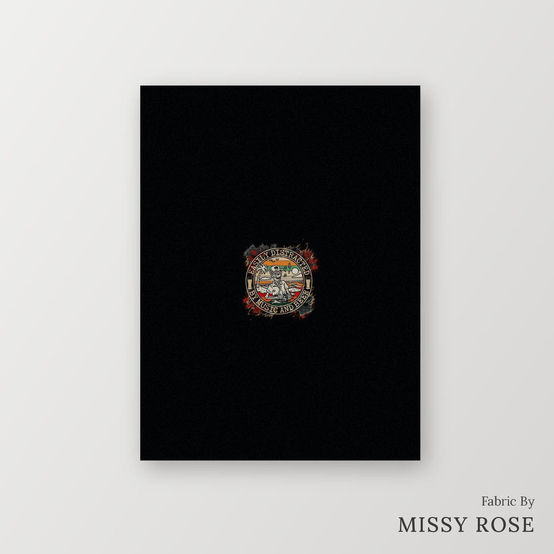 Profanity Fabric Panel 302 – printed fabric panel with centred picture, custom printed to order | Fabric by Missy Rose