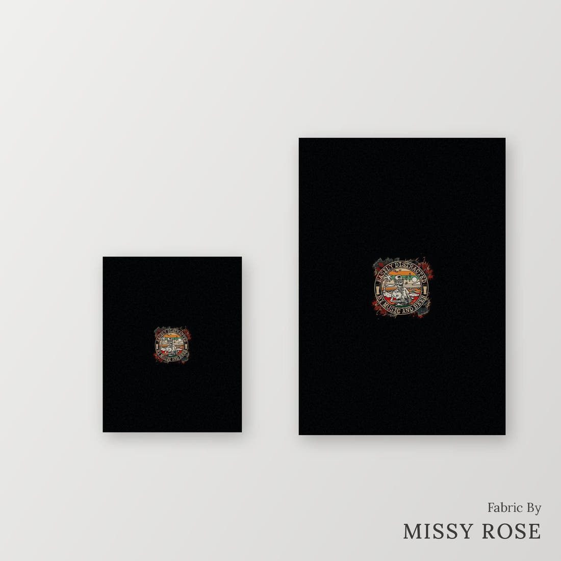 Profanity Fabric Panel 302 – universal and adult panel sizes side by side | Fabric by Missy Rose