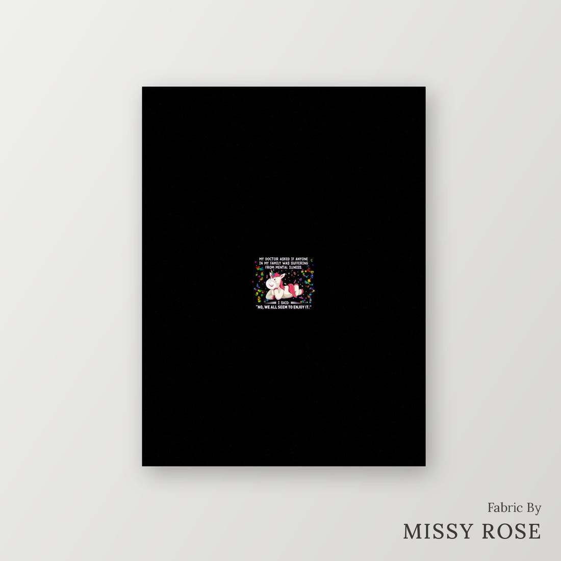Profanity Fabric Panel 304 – printed fabric panel with centred picture, custom printed to order | Fabric by Missy Rose