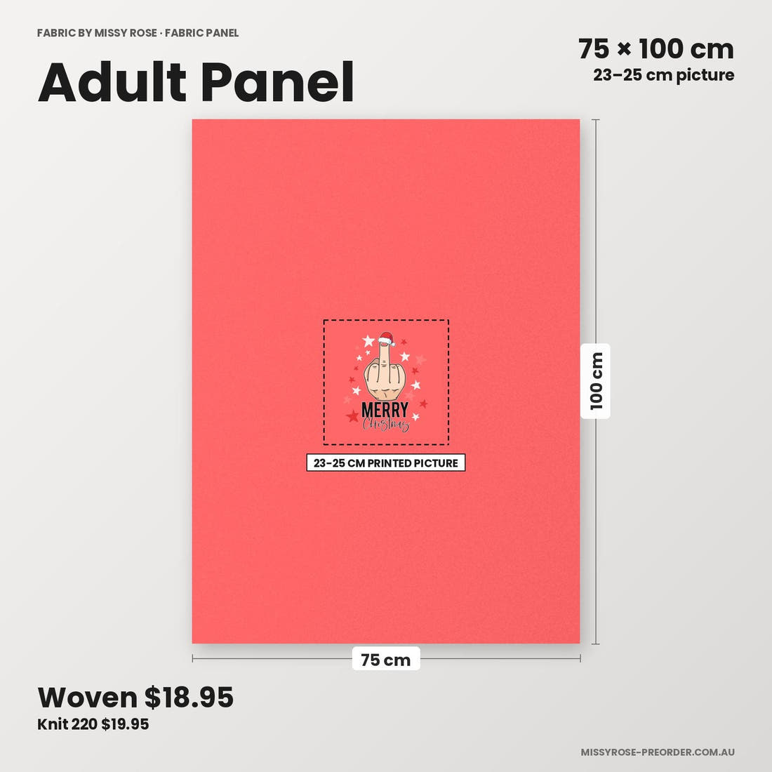 Profanity Fabric Panel 306 adult panel sizing – 23–25 cm printed picture on 75 × 100 cm fabric | Fabric by Missy Rose
