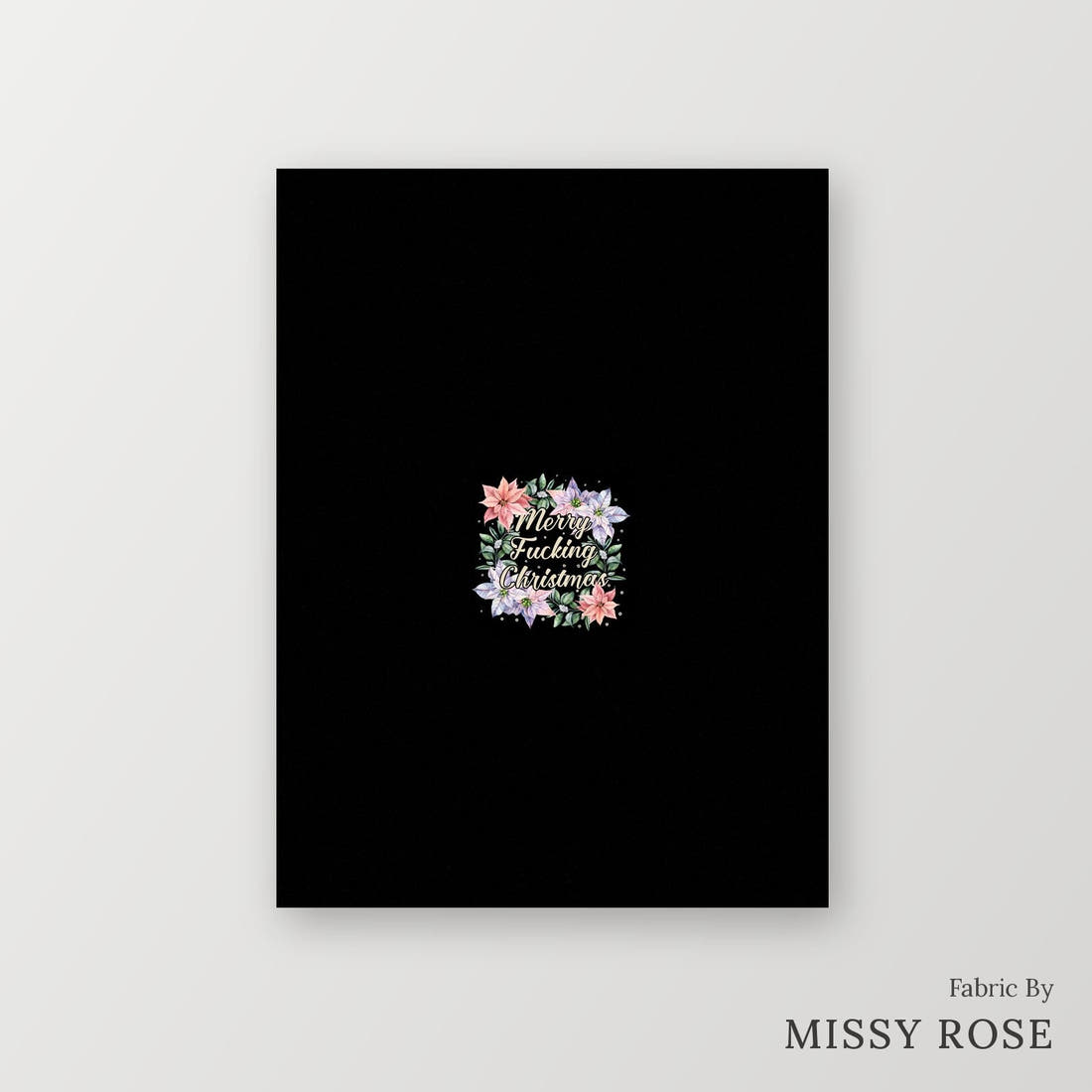 Profanity Fabric Panel 307 – printed fabric panel with centred picture, custom printed to order | Fabric by Missy Rose