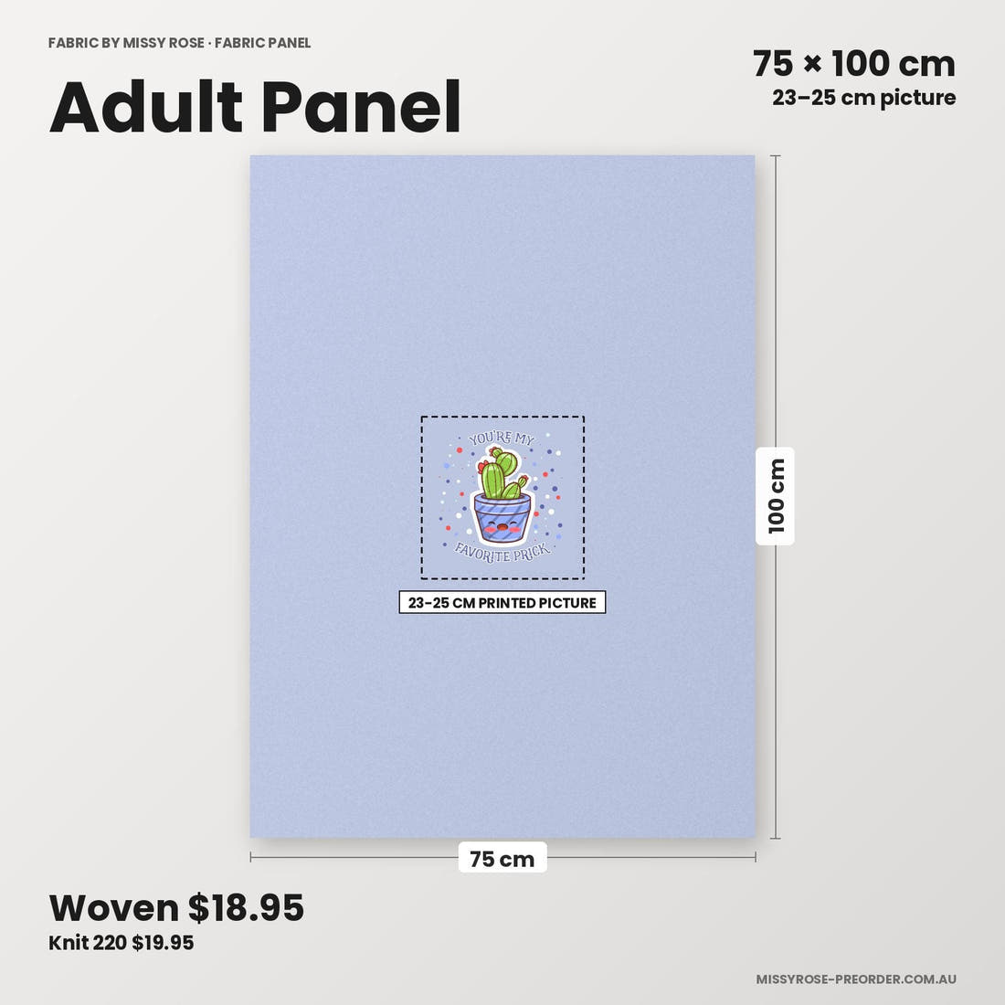 Profanity Fabric Panel 309 adult panel sizing – 23–25 cm printed picture on 75 × 100 cm fabric | Fabric by Missy Rose
