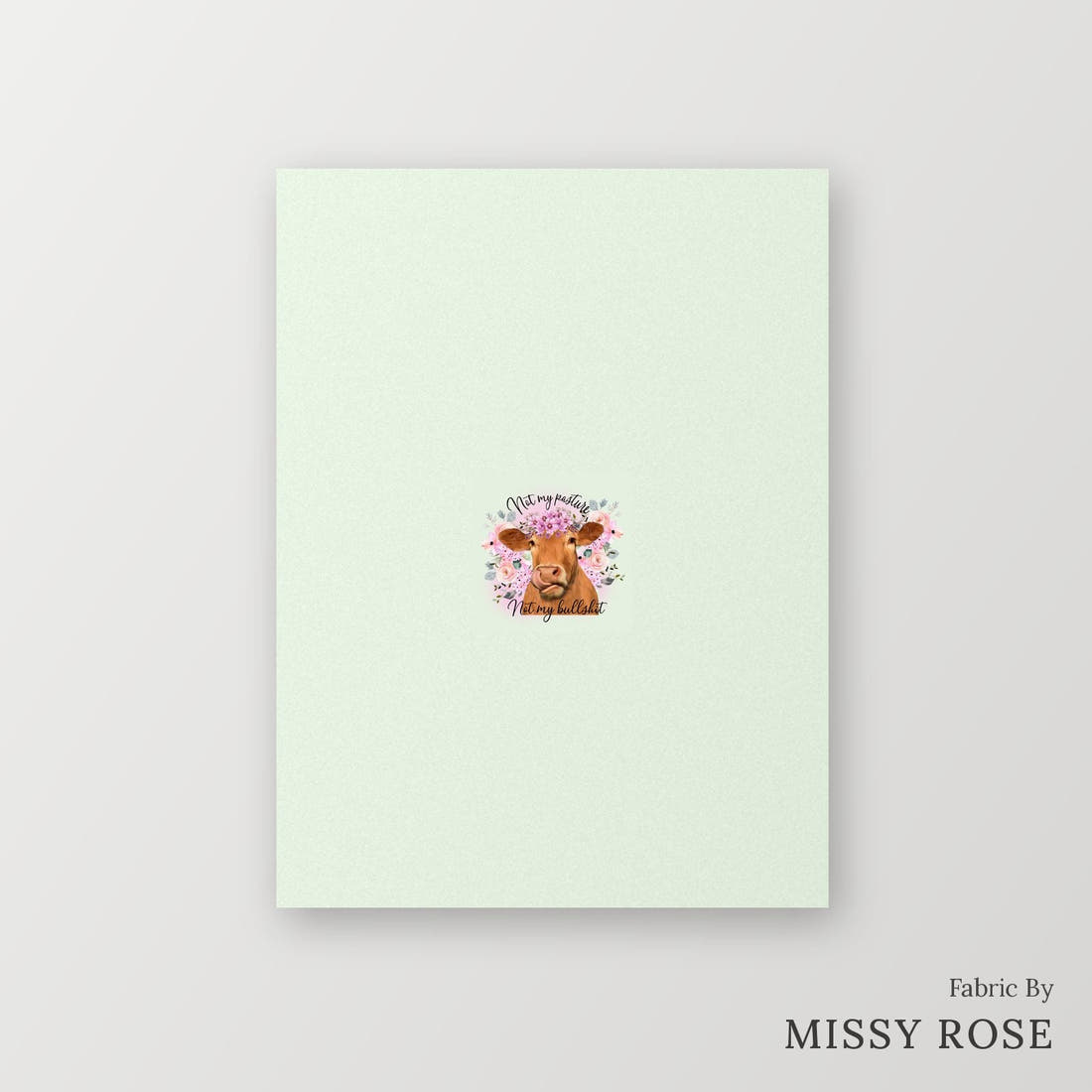 Profanity Fabric Panel 31 – printed fabric panel with centred picture, custom printed to order | Fabric by Missy Rose