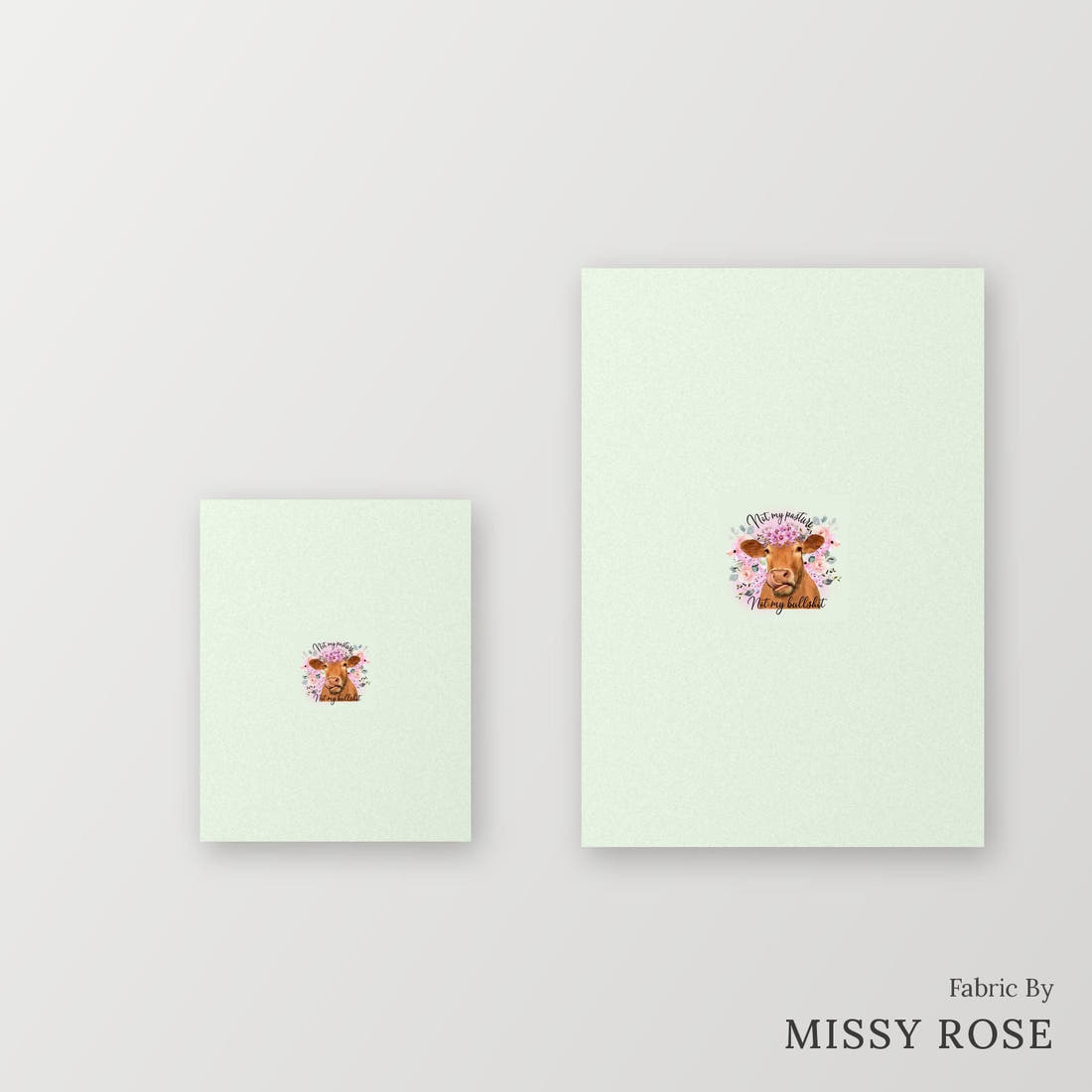 Profanity Fabric Panel 31 – universal and adult panel sizes side by side | Fabric by Missy Rose