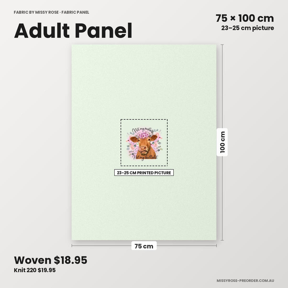 Profanity Fabric Panel 31 adult panel sizing – 23–25 cm printed picture on 75 × 100 cm fabric | Fabric by Missy Rose