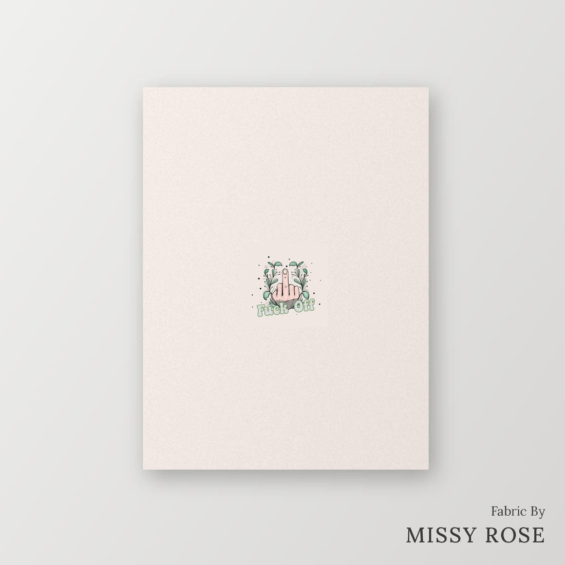Profanity Fabric Panel 310 – printed fabric panel with centred picture, custom printed to order | Fabric by Missy Rose
