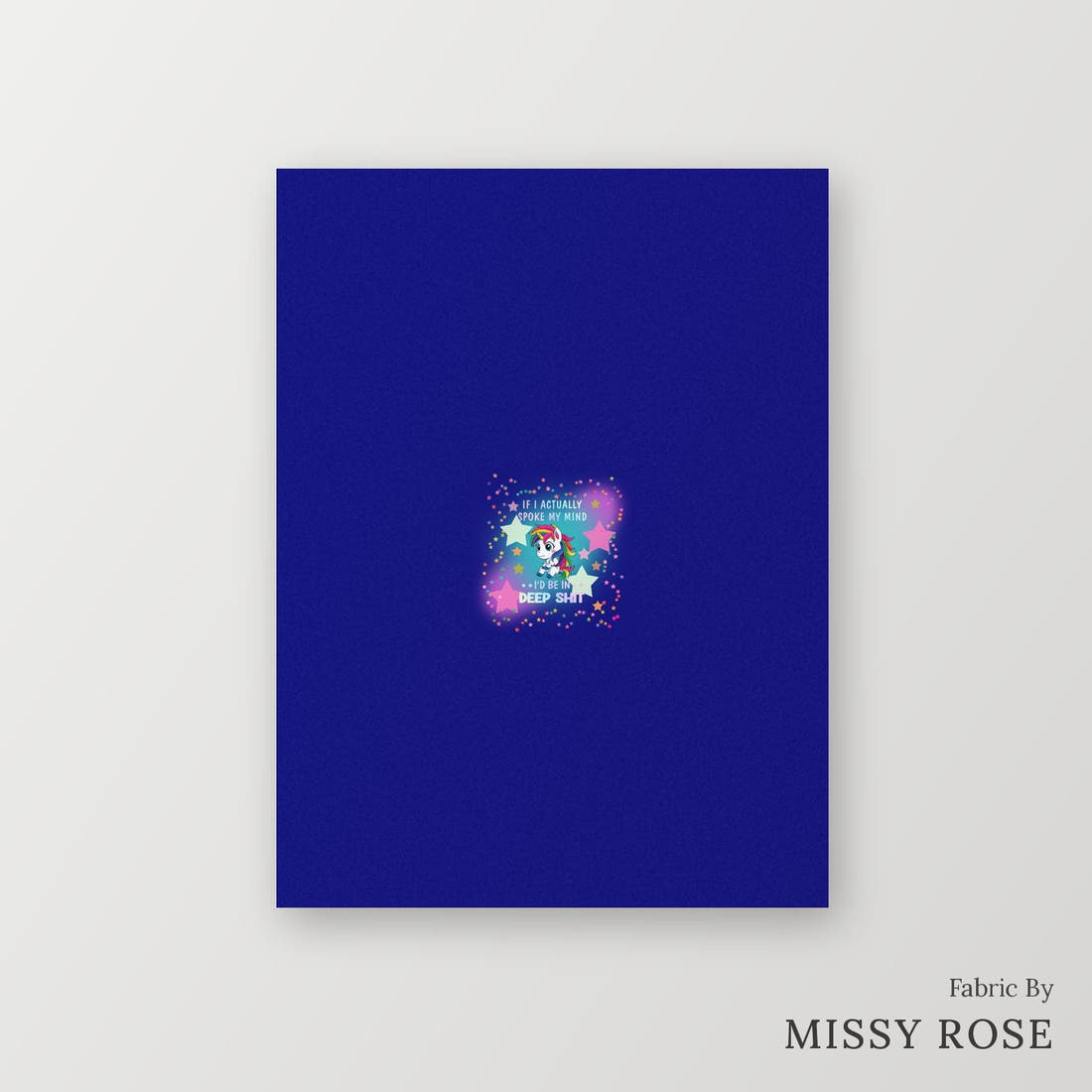 Profanity Fabric Panel 311 – printed fabric panel with centred picture, custom printed to order | Fabric by Missy Rose