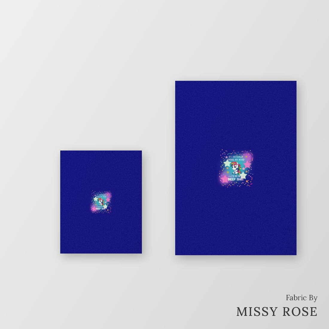 Profanity Fabric Panel 311 – universal and adult panel sizes side by side | Fabric by Missy Rose