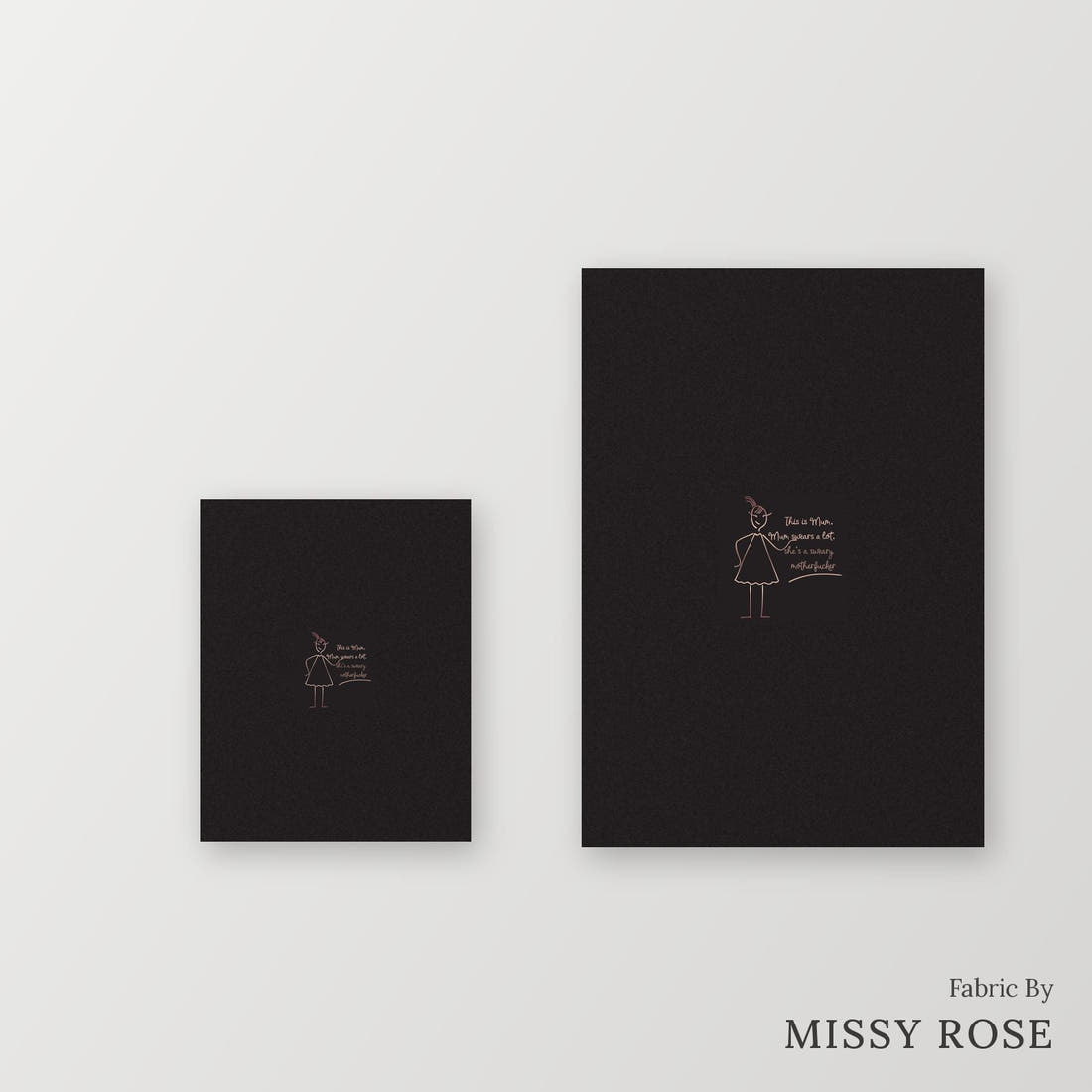 Profanity Fabric Panel 313 – universal and adult panel sizes side by side | Fabric by Missy Rose
