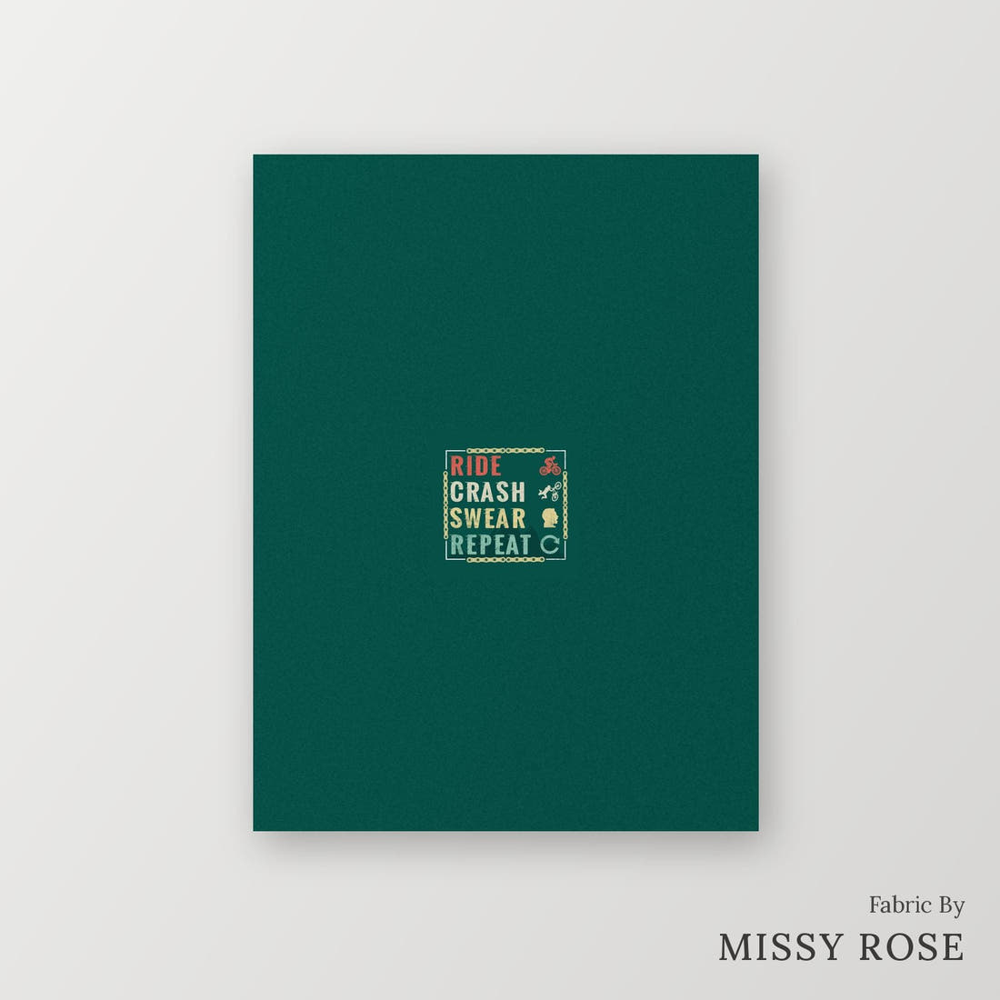 Profanity Fabric Panel 314 – printed fabric panel with centred picture, custom printed to order | Fabric by Missy Rose