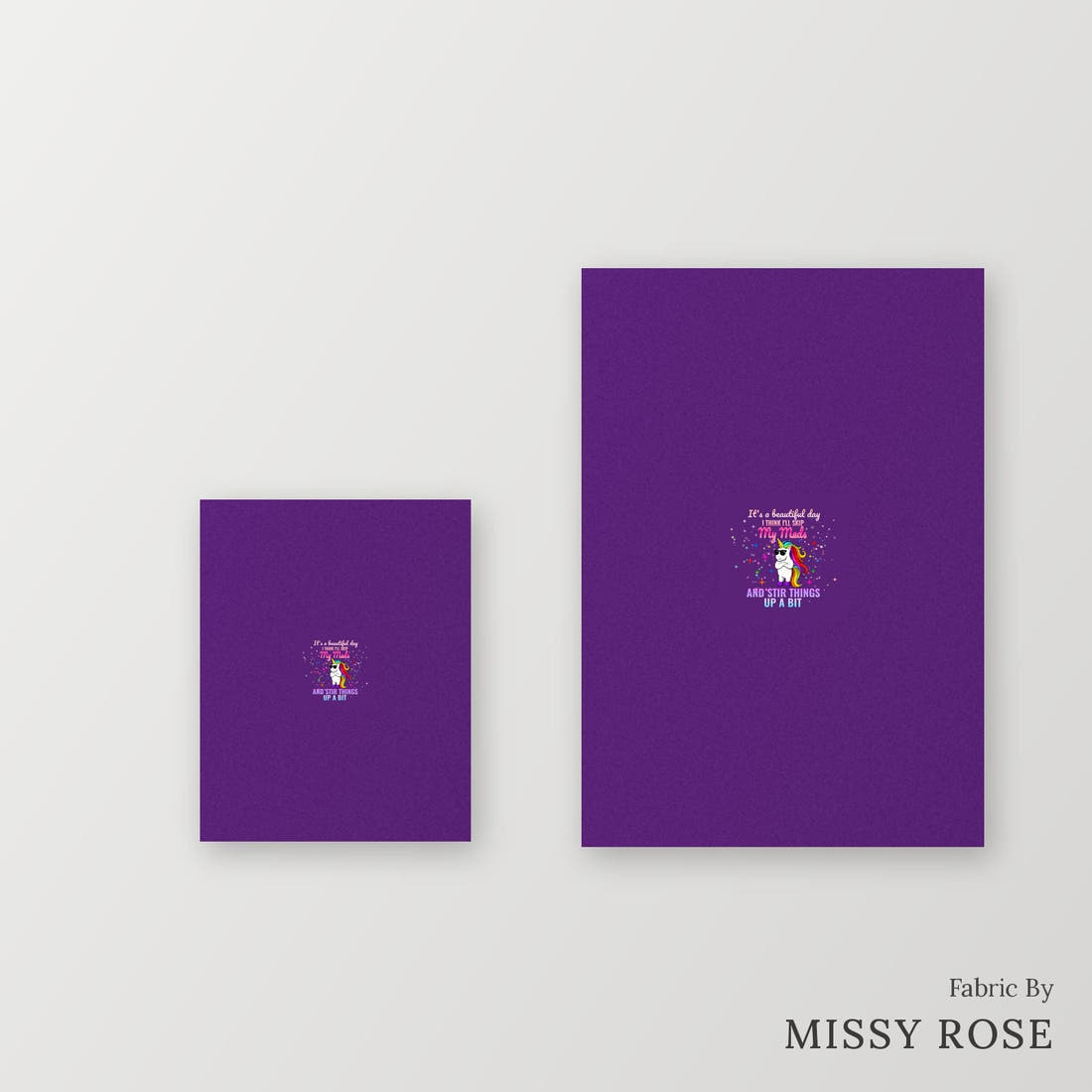 Profanity Fabric Panel 315 – universal and adult panel sizes side by side | Fabric by Missy Rose