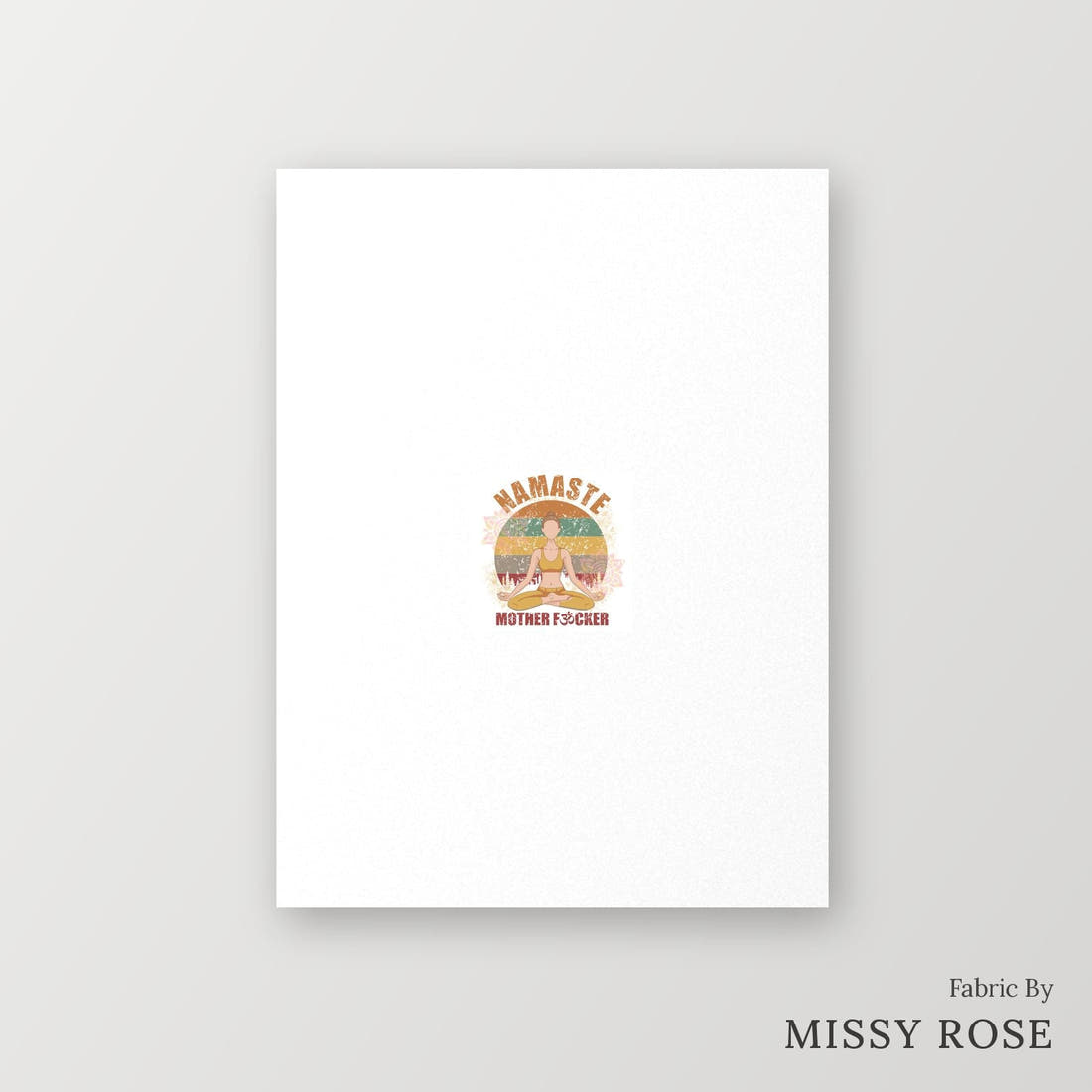 Profanity Fabric Panel 316 – printed fabric panel with centred picture, custom printed to order | Fabric by Missy Rose