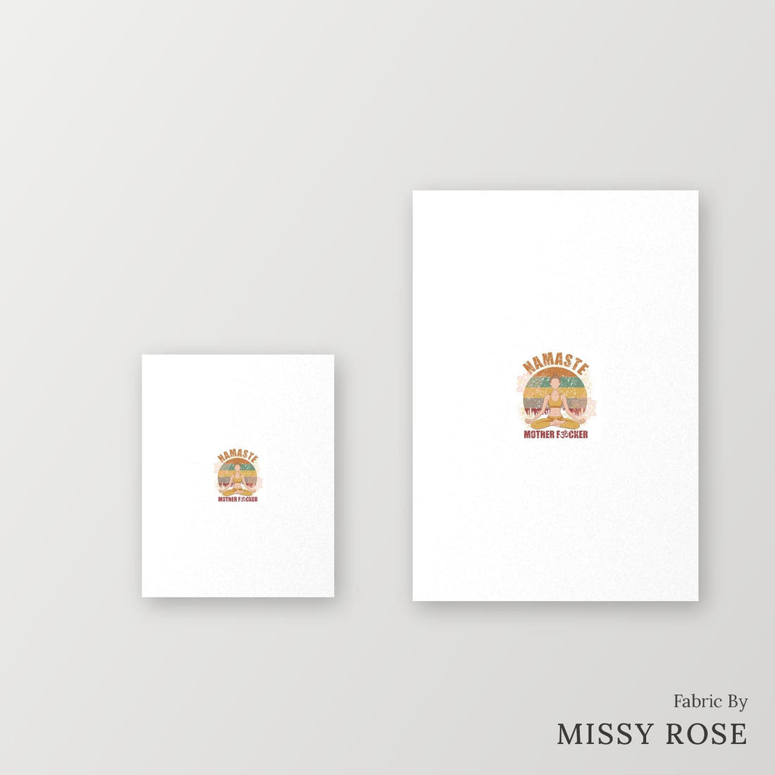 Profanity Fabric Panel 316 – universal and adult panel sizes side by side | Fabric by Missy Rose