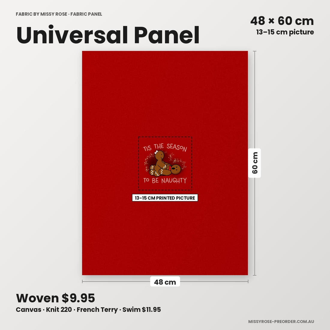 Profanity Fabric Panel 317 universal panel sizing – 13–15 cm printed picture on 48 × 60 cm fabric | Fabric by Missy Rose