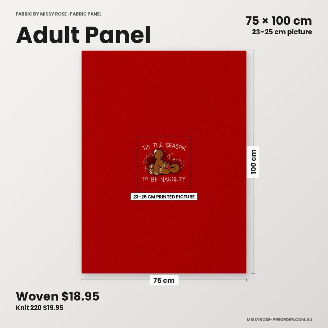 Profanity Fabric Panel 317 adult panel sizing – 23–25 cm printed picture on 75 × 100 cm fabric | Fabric by Missy Rose