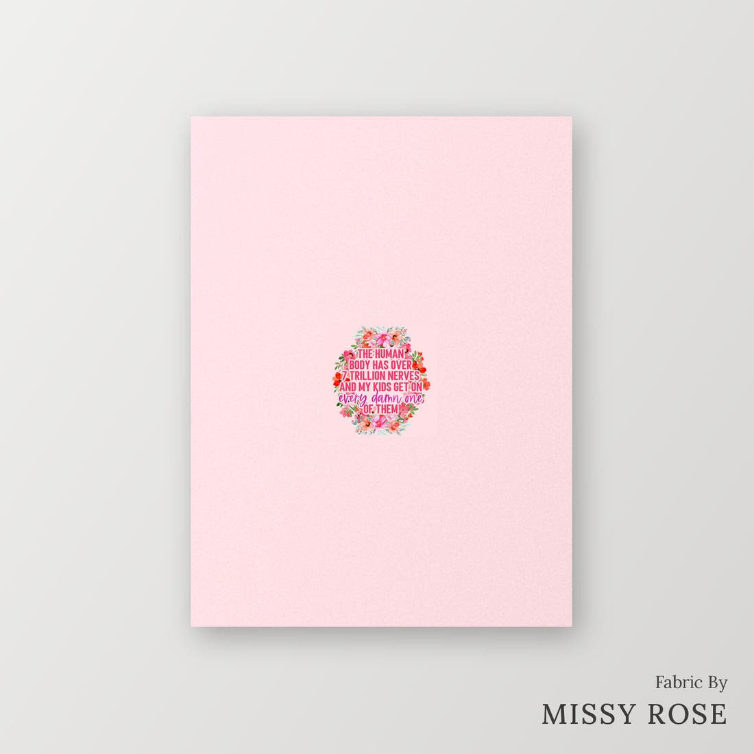 Profanity Fabric Panel 318 – printed fabric panel with centred picture, custom printed to order | Fabric by Missy Rose