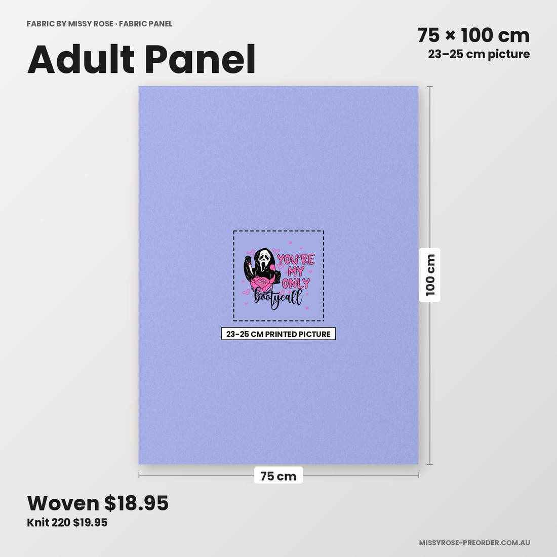 Profanity Fabric Panel 32 adult panel sizing – 23–25 cm printed picture on 75 × 100 cm fabric | Fabric by Missy Rose