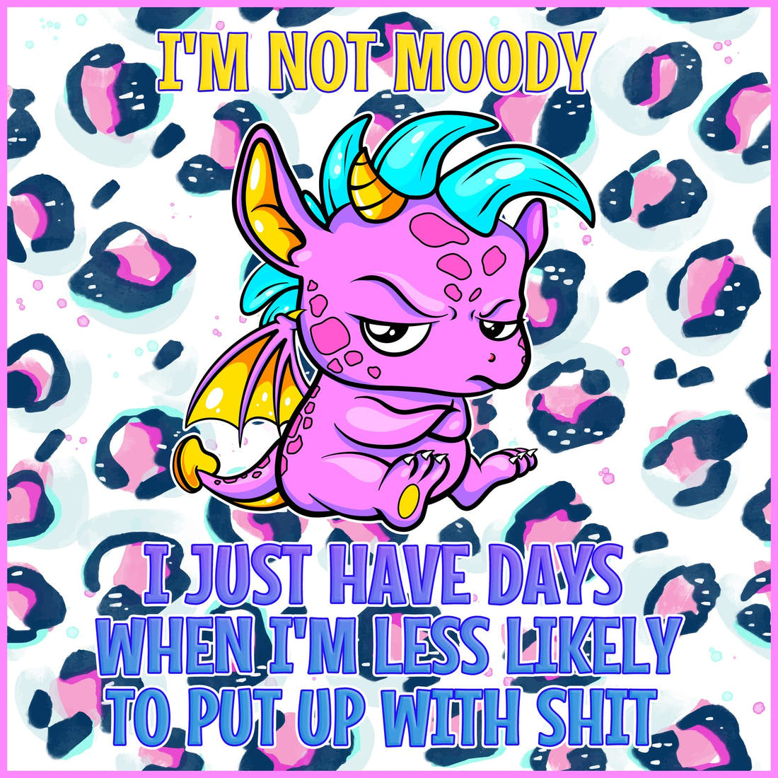 Profanity Fabric Panel 323 – full artwork close-up of the printed picture | Fabric by Missy Rose