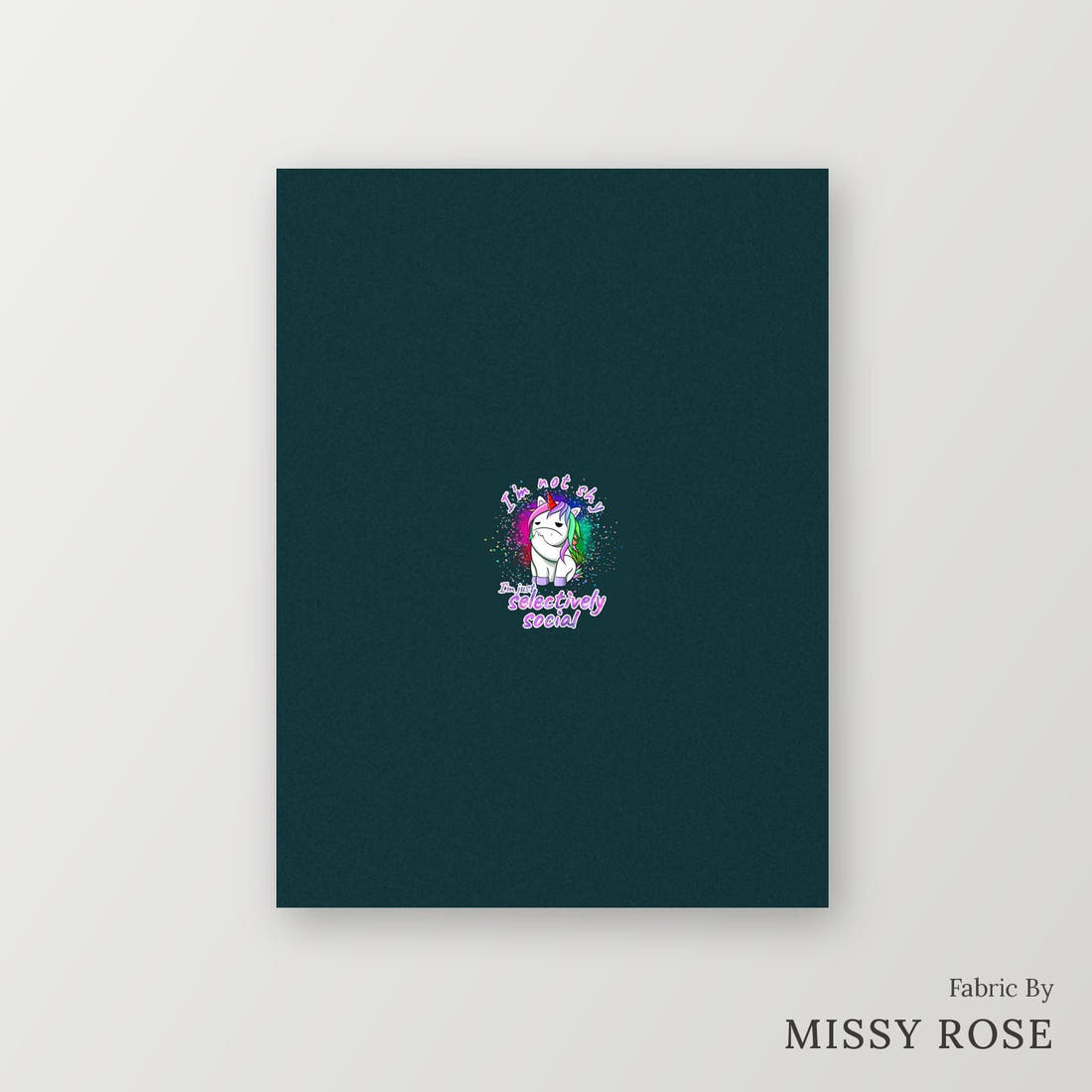 Profanity Fabric Panel 324 – printed fabric panel with centred picture, custom printed to order | Fabric by Missy Rose