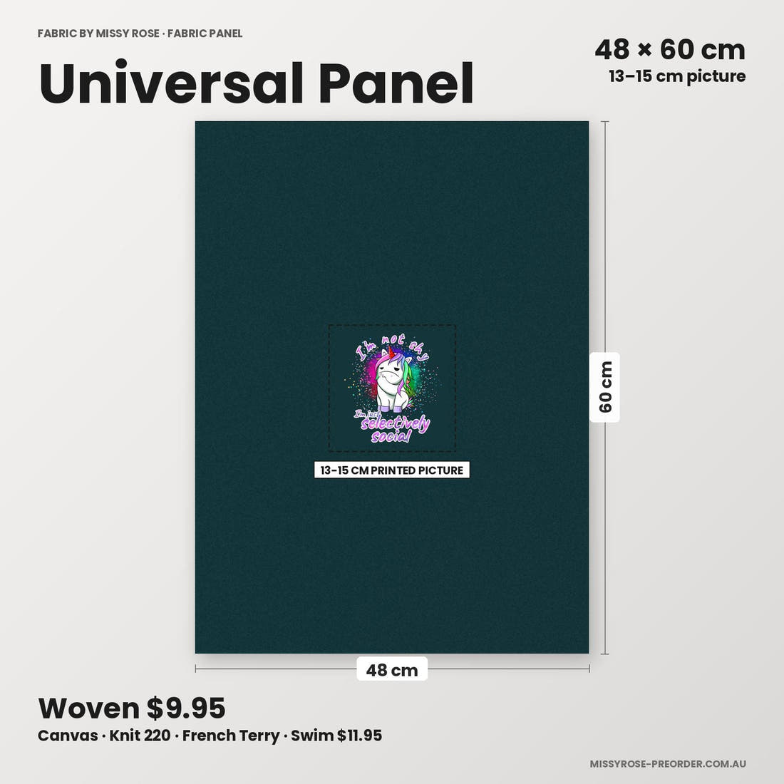 Profanity Fabric Panel 324 universal panel sizing – 13–15 cm printed picture on 48 × 60 cm fabric | Fabric by Missy Rose
