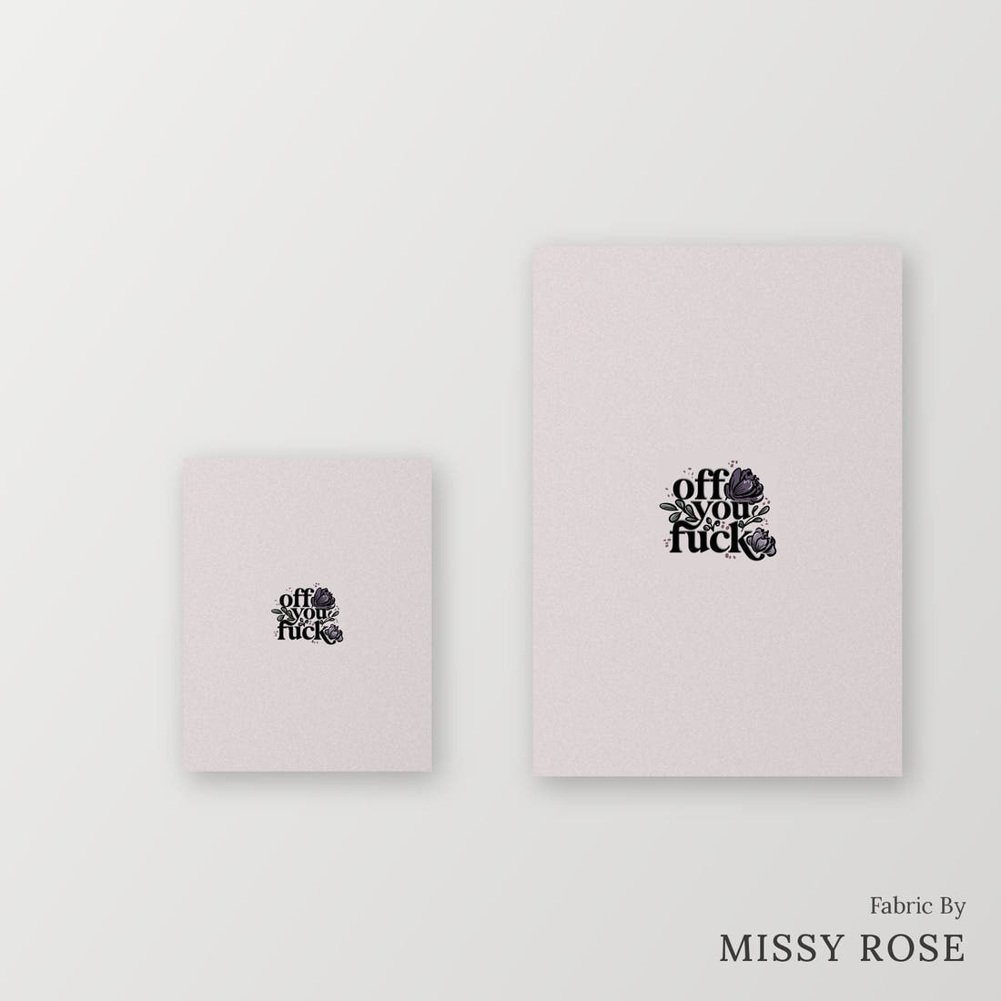 Profanity Fabric Panel 326 – universal and adult panel sizes side by side | Fabric by Missy Rose