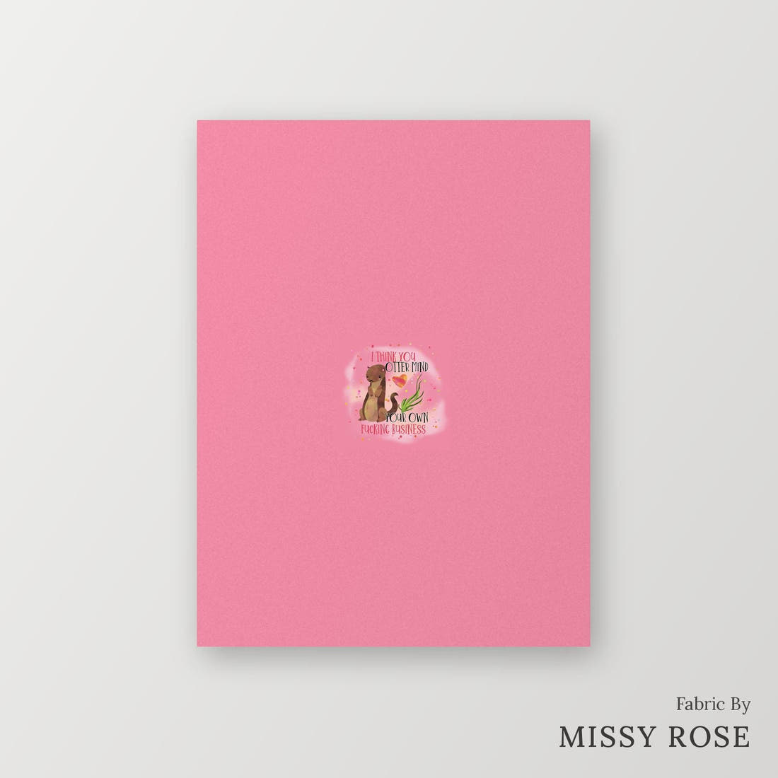 Profanity Fabric Panel 328 – printed fabric panel with centred picture, custom printed to order | Fabric by Missy Rose