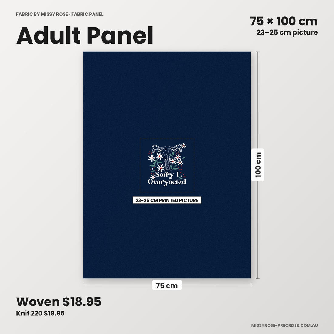 Profanity Fabric Panel 329 adult panel sizing – 23–25 cm printed picture on 75 × 100 cm fabric | Fabric by Missy Rose