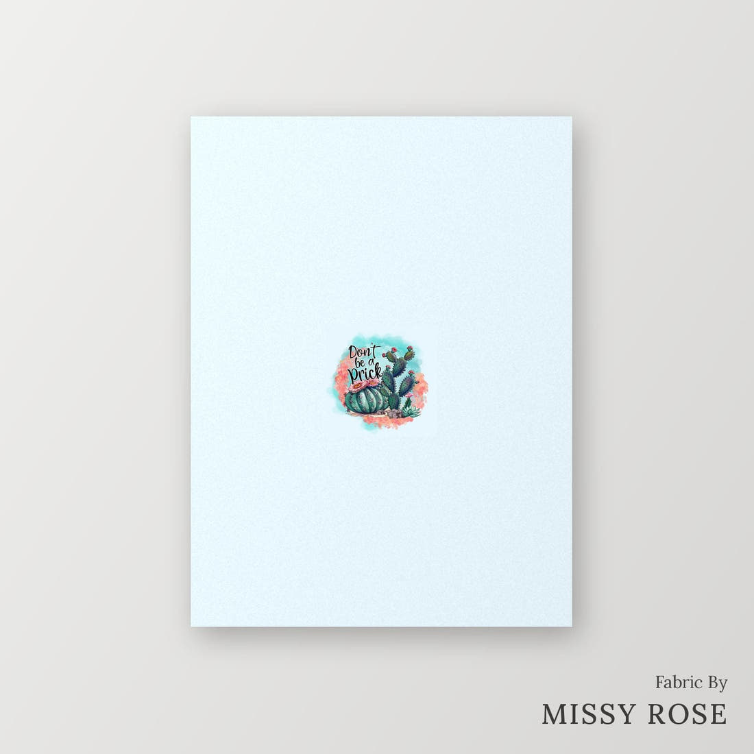 Profanity Fabric Panel 33 – printed fabric panel with centred picture, custom printed to order | Fabric by Missy Rose