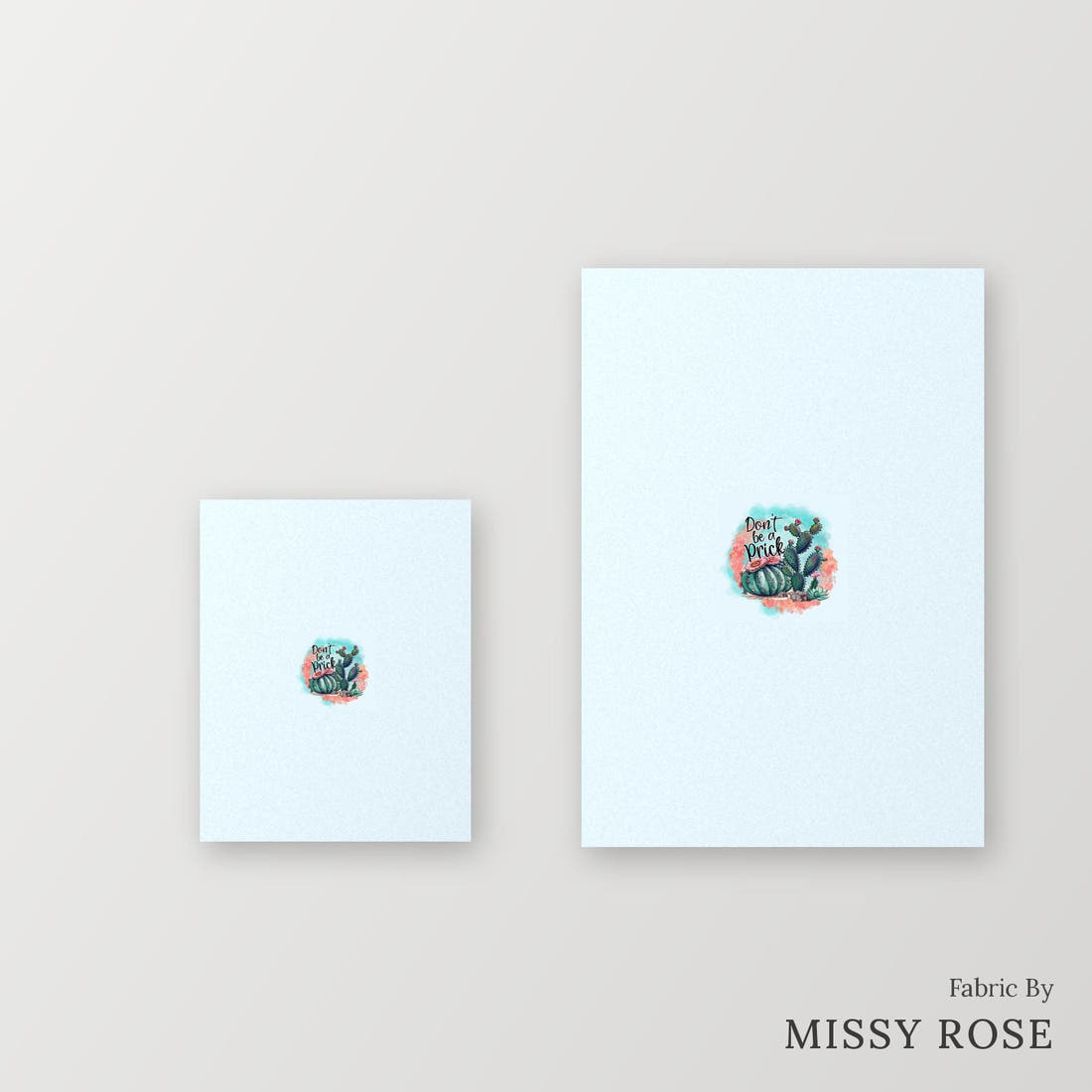 Profanity Fabric Panel 33 – universal and adult panel sizes side by side | Fabric by Missy Rose