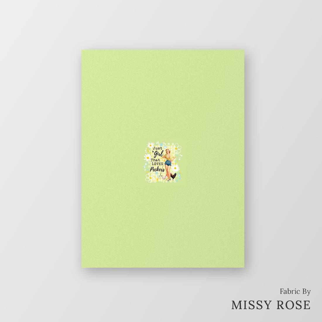 Profanity Fabric Panel 330 – printed fabric panel with centred picture, custom printed to order | Fabric by Missy Rose