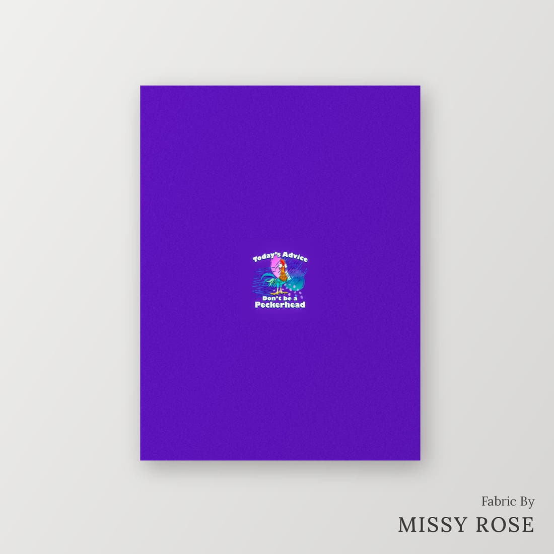 Profanity Fabric Panel 331 – printed fabric panel with centred picture, custom printed to order | Fabric by Missy Rose