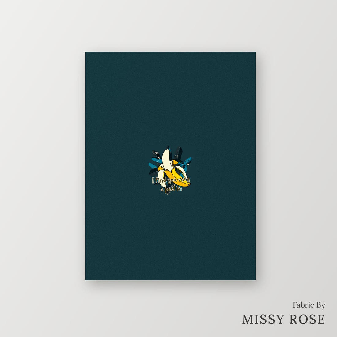 Profanity Fabric Panel 332 – printed fabric panel with centred picture, custom printed to order | Fabric by Missy Rose