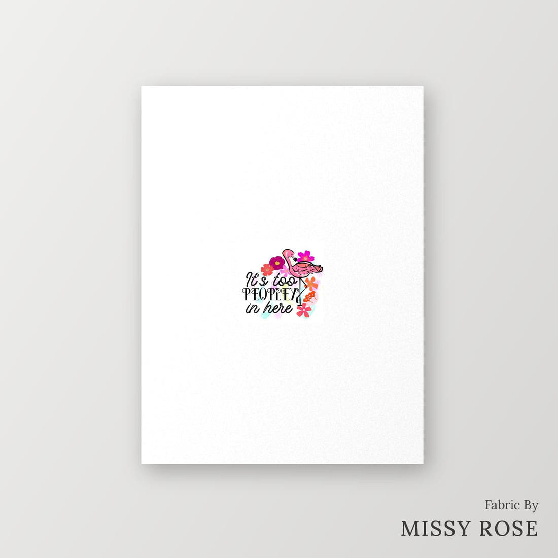 Profanity Fabric Panel 333 – printed fabric panel with centred picture, custom printed to order | Fabric by Missy Rose