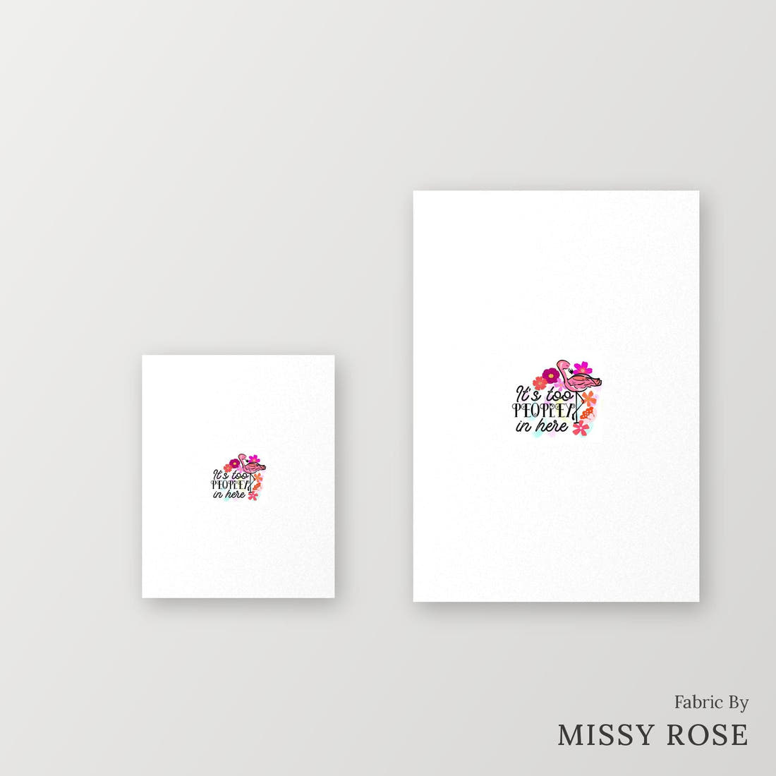 Profanity Fabric Panel 333 – universal and adult panel sizes side by side | Fabric by Missy Rose