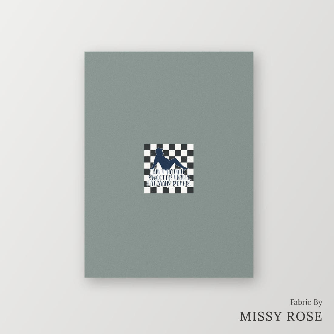 Profanity Fabric Panel 334 – printed fabric panel with centred picture, custom printed to order | Fabric by Missy Rose