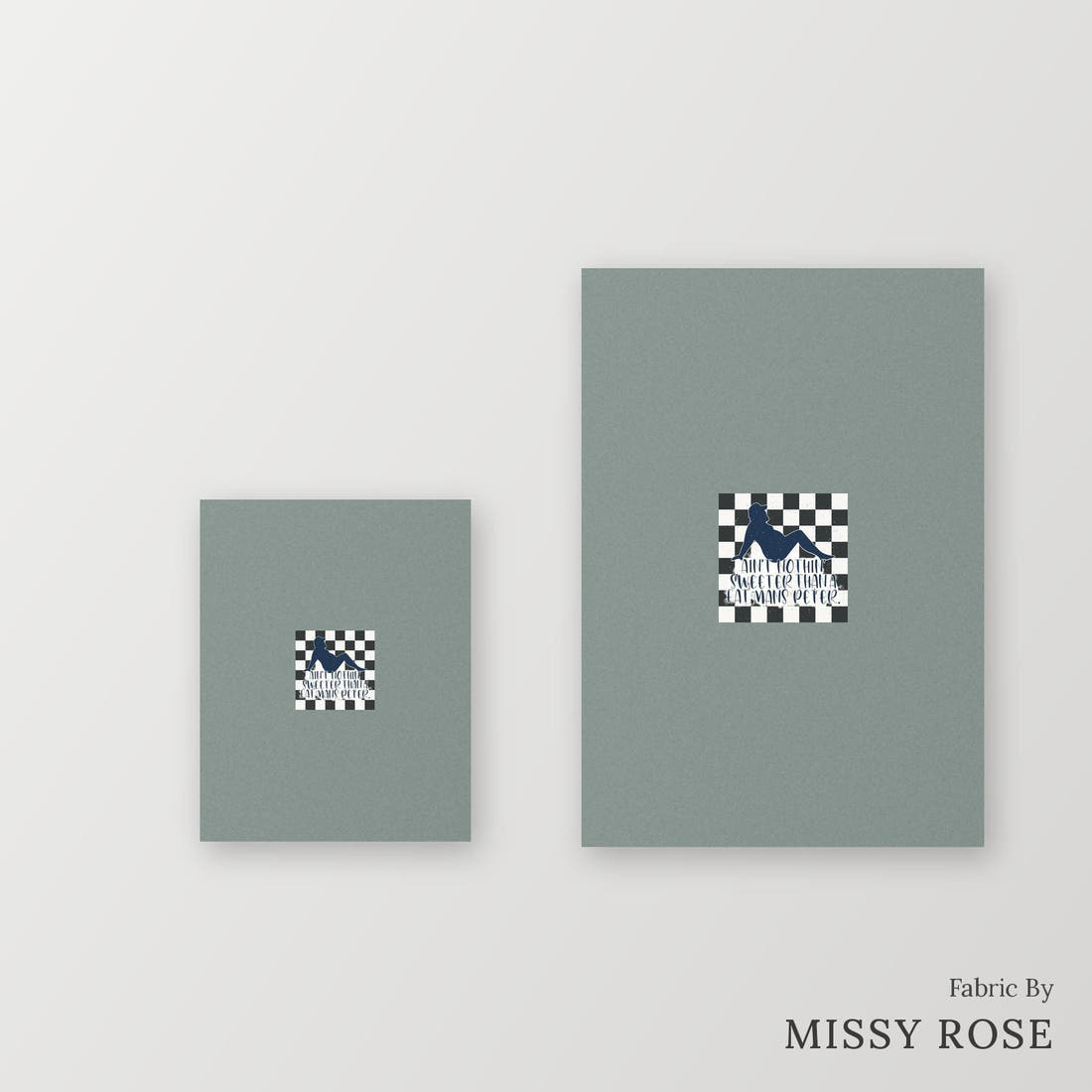 Profanity Fabric Panel 334 – universal and adult panel sizes side by side | Fabric by Missy Rose