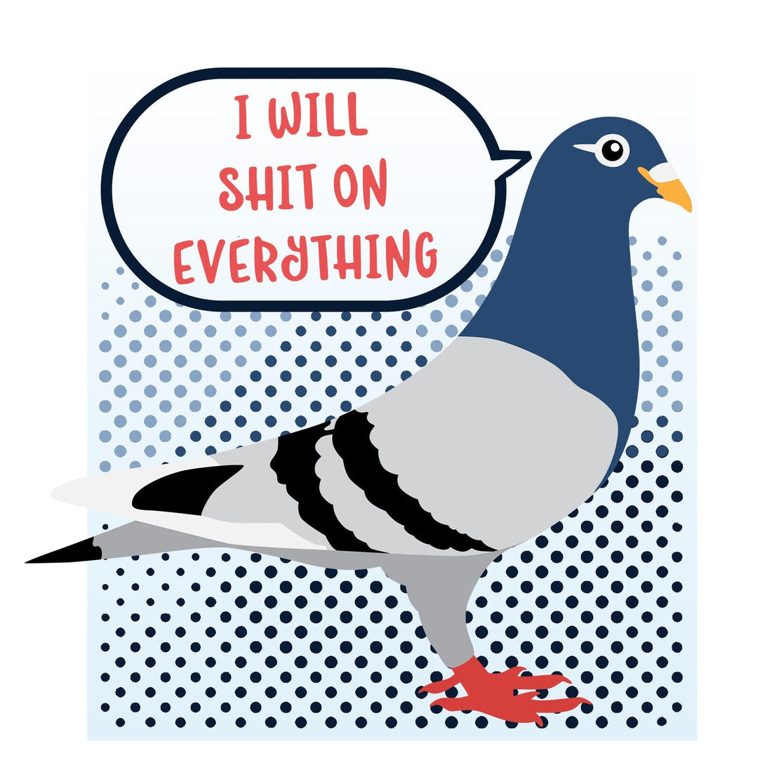 Profanity Fabric Panel 335 – full artwork close-up of the printed picture | Fabric by Missy Rose