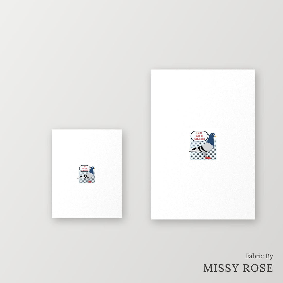 Profanity Fabric Panel 335 – universal and adult panel sizes side by side | Fabric by Missy Rose