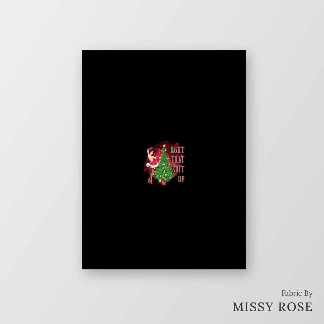 Profanity Fabric Panel 336 – printed fabric panel with centred picture, custom printed to order | Fabric by Missy Rose