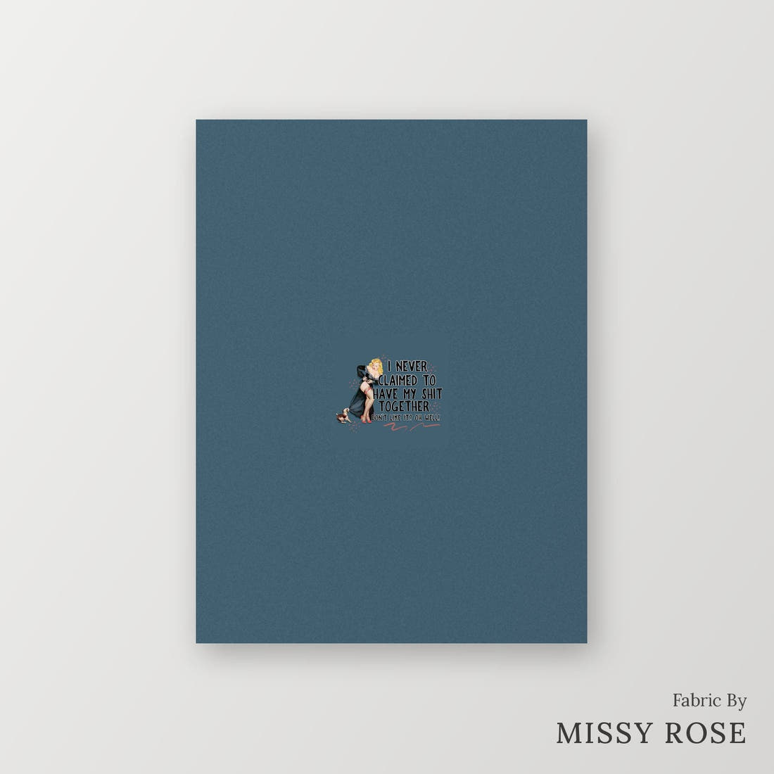 Profanity Fabric Panel 337 – printed fabric panel with centred picture, custom printed to order | Fabric by Missy Rose