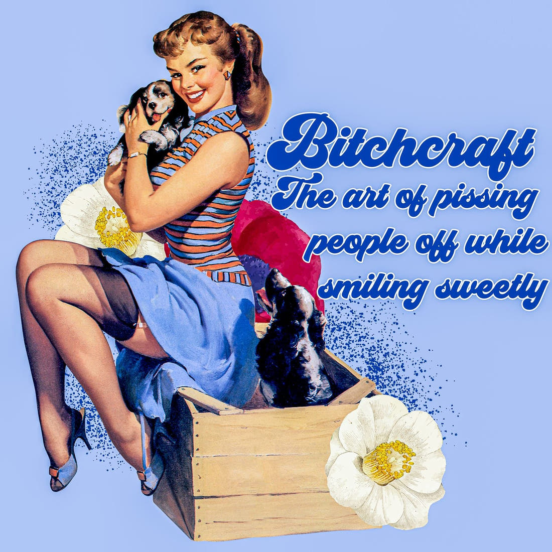 Profanity Fabric Panel 338 – full artwork close-up of the printed picture | Fabric by Missy Rose