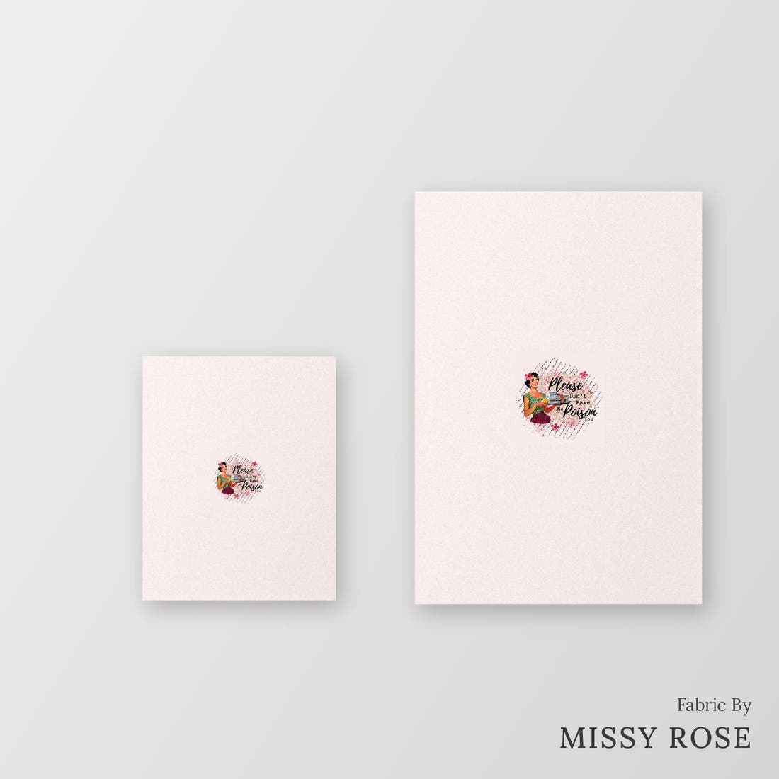 Profanity Fabric Panel 339 – universal and adult panel sizes side by side | Fabric by Missy Rose